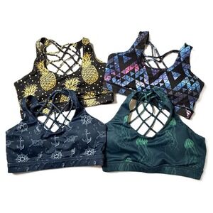 Constantly Varied Gear CVG Butterfly Back Sports Bras Womens Small Lot of 4